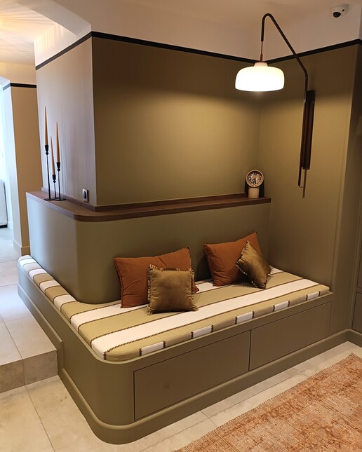 Coussin Banquette entrée dressing
